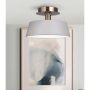 JESSA Matte Grey/Gold Semi Flushmount Light