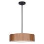 DEXTER Matte Black + Faux Wood Ceiling Light