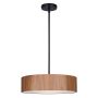 DEXTER Matte Black + Faux Wood Ceiling Light