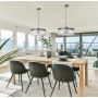 JENNER Matte Black and Gold Chandelier