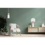 CALEB Matte White + Faux Wood Pendant