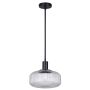 LEDGER Clear Glass, Matte Black Pendant Light