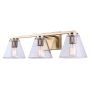 Berklie Gold 3 Light Vanity