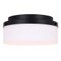MALLOY Matte Black/Flat Opal Flushmount Light