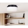 MALLOY Matte Black/Flat Opal Flushmount Light