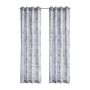 Kyoto Floral Grommet Panel 52x84 White