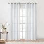 Diamante Embroidered Grommet Panel 52x84 White