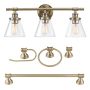 5 Piece Antique Brass Bath Set