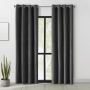 Navar Faux Suede Blackout Grommet Curtain Panel 52x84