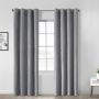 Navar Faux Suede Blackout Grommet Curtain Panel 52x84