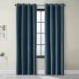 Navar Faux Suede Blackout Grommet Curtain Panel 52x84