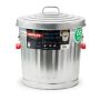 37L Galvanized Steel Trash Can With Lid