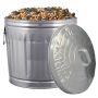 37L Galvanized Steel Trash Can With Lid
