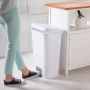 Poubelle à Pédale 45 L Blanc