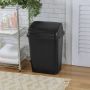 Poubelle à Couvercle Basculant 30L Noir