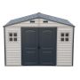 Duramax Woodside Plus Grey Vinyl Shed- 10.5' x 8'