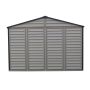 Duramax Woodside Plus Grey Vinyl Shed- 10.5' x 8'
