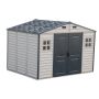 Duramax Woodside Plus Grey Vinyl Shed- 10.5' x 8'