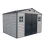 Duramax Woodside Plus Grey Vinyl Shed- 10.5' x 8'
