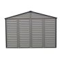 Duramax Woodside Plus Grey Vinyl Shed- 10.5' x 8'