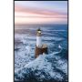 Waves Hitting Lighthouse 24x36