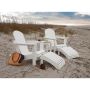 Recycled HDPE Adirondack Footstool -White