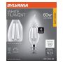 B10 Clear Dimmable White Filament LED Bulb Soft White