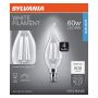 B10 Clear Dimmable White Filament LED Bulb Daylight