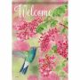 Drapeau d’été colibris groseille rose