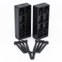 Rail Ombre 2x4 Niveau/Noir - 2/Paquet