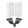 Shadow Rail 2x4 Level/White- 2/Pack