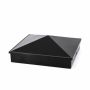 Chapeau de poteau aluminium 6" noir