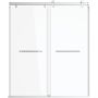 Exploria 52" 56" W x 74.50" H Bypass Shower Door Chrome