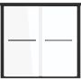 Maynor 56" 60" W x 56" H Framed Bypass Tub Door Matte Black