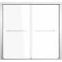 Maynor 56" 60" W x 56" H Framed Bypass Tub Door Chrome