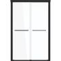 Maynor 44" 48" x73" Framed Bypass Shower Door Matte Black
