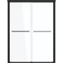 Porte de douche Maynor 52" 56" Lx73" noir mat