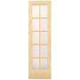 Porte Intérieure Française 28" x 80" 15 Vitrages Pin
