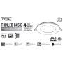 4" ThinLED Basic Plastic Trim-4/Pack