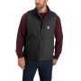 Loose Fit Washed Duck Sherpa-Lined Mock-Neck Vest