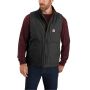 Loose Fit Washed Duck Sherpa-Lined Mock-Neck Vest