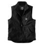 Loose Fit Washed Duck Sherpa-Lined Mock-Neck Vest