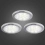 Bazz Led Silver Undercabinet Puck Light - 3/Pack