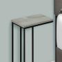Table d’appoint grise 25" pieds métal noir