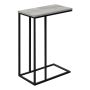 Table d’appoint grise 25" pieds métal noir