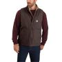 Veste col montant Sherpa brun foncé