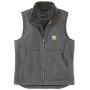 Loose Fit Sherpa-Lined Mock-Neck Vest Gravel