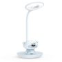 Lampe LED Beary avec support bleu - 5 niveaux de luminosité