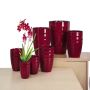 Pot céramique rouge foncé 11"