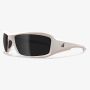 Brazeau Safety Glasses White Frame Smoke Lenses